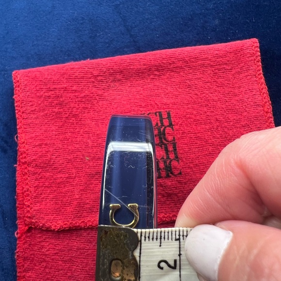 Carolina Herrera Navy Resin Bangle - Picture 10 of 11